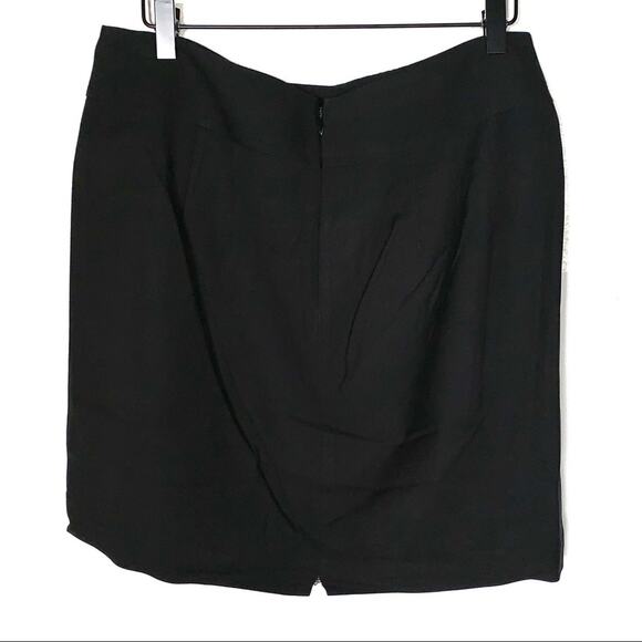Loft black lined skirt with zipper embellishments size 8 B96 - Picture 5 of 5